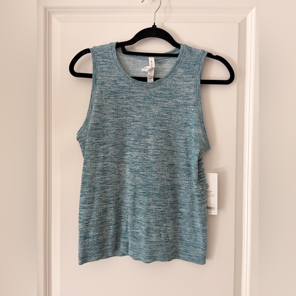 Athleta In Motion Heathered Blue Sleeveless Tank Top